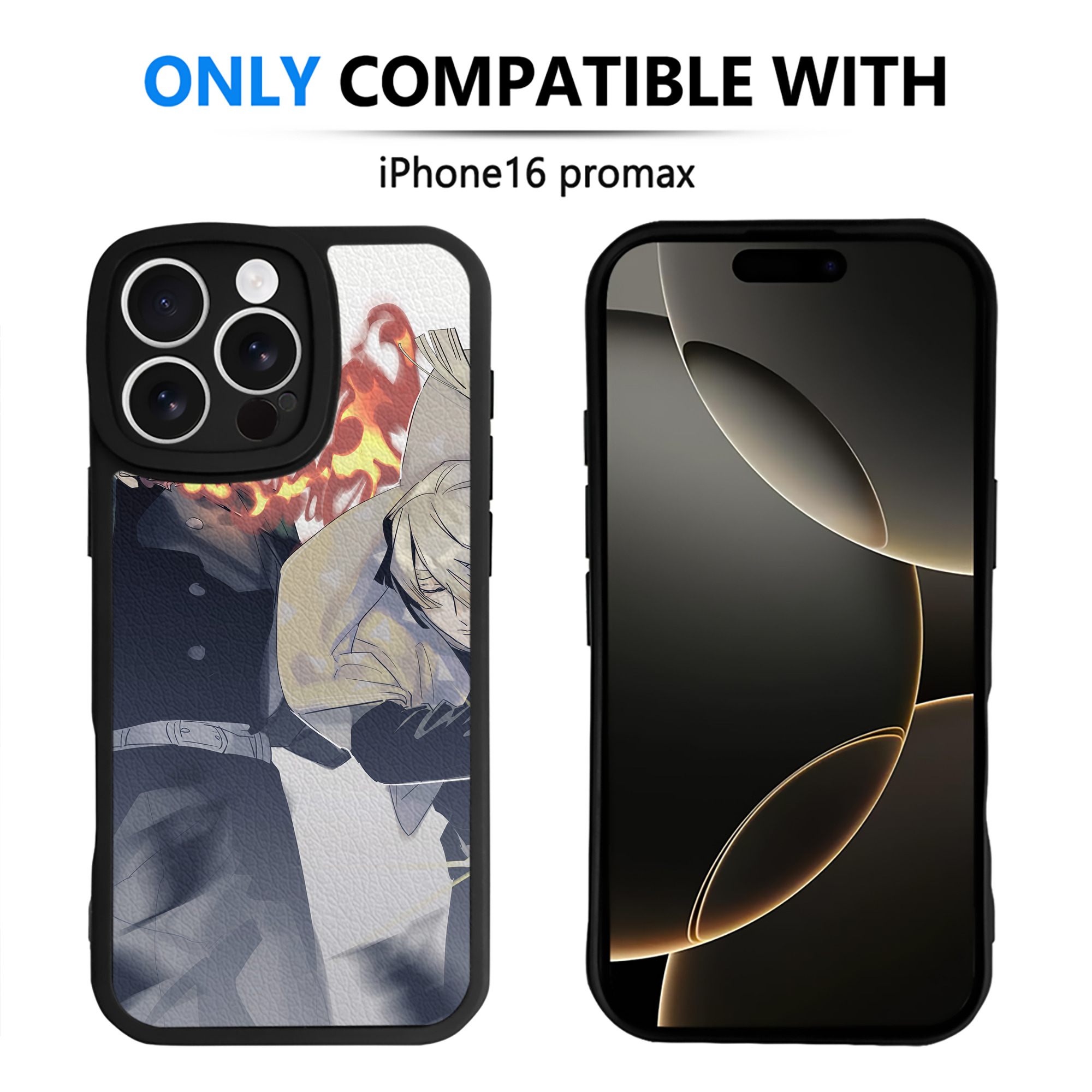 （画像用） 鬼滅の刃（きめつのやいば）竈門 炭治郎／かまど たんじろう Kamado Tanjirou 【iPhone 16シリーズ対応】シリコンスマホケース（レザー調） 材質：シリコン
